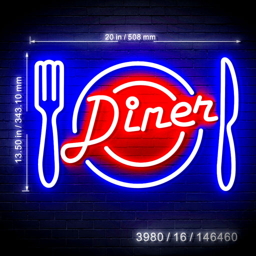 Diner Ultra-Bright LED Neon Sign w/ Remote - Way Up Gifts