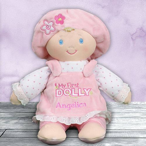 Personalized Baby Girl Doll – Custom My First Dolly with Name - Way Up Gifts