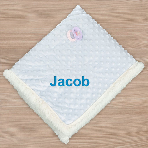 Personalized Any Name Baby Sherpa Blanket - Custom Name Baby Gift Blanket - Way Up Gifts