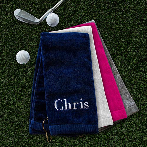 Personalized Golf Towel - Embroidered Golf Gift - Way Up Gifts