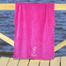 Embroidered Martini Glass Beach Towel - Add a Name - Way Up Gifts