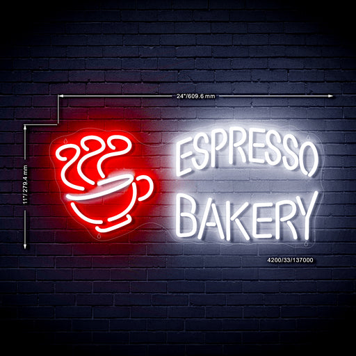 Coffee Espresso Bakery Ultra-Bright LED Sign with Remote (Neon-Style, LED Technology) - Way Up Gifts