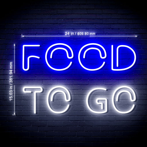 Carry Out Take Away Food to Go Ultra-Bright LED Neon Sign w/ Remote - Way Up Gifts