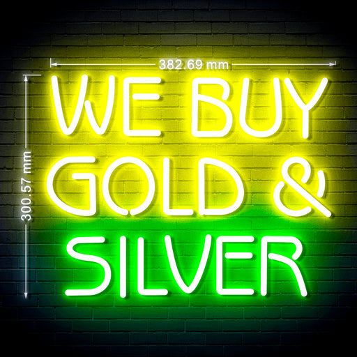 Pawn Shop We Buy Gold & Silver Flex Silicone LED Neon Sign - Way Up Gifts