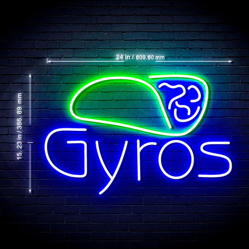 Gyros Ultra-Bright LED Neon Sign w/ Remote - Way Up Gifts