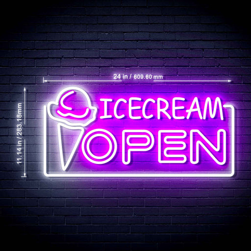 Open Ice Cream Ultra-Bright LED Neon Sign - Way Up Gifts