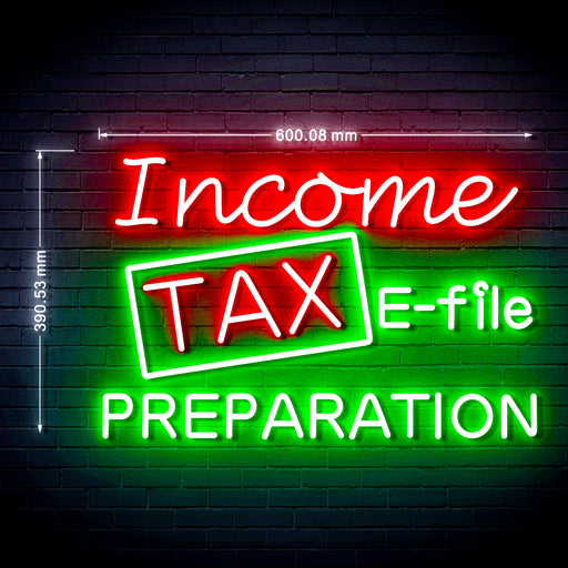 Income Tax Preparation E-File Ultra-Bright LED Neon Sign - Way Up Gifts