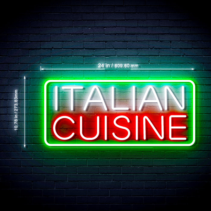 Italian Cuisine 3-Color Ultra-Bright LED Neon Sign