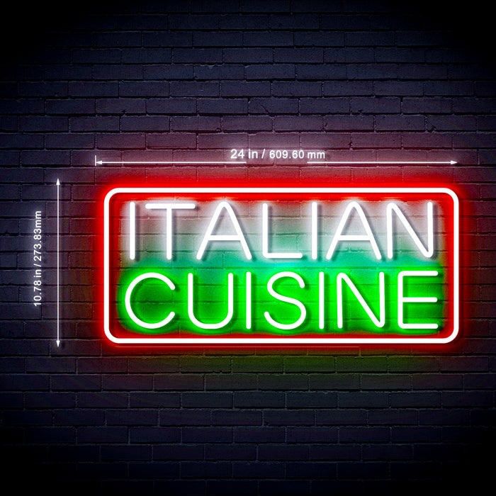 Italian Cuisine 3-Color Ultra-Bright LED Neon Sign