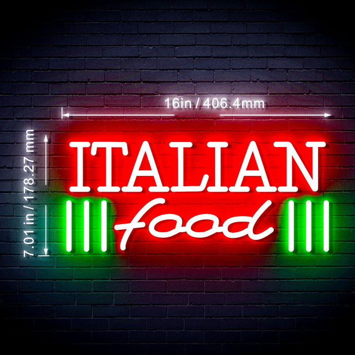 Restaurant Italian Food Flex Silicone LED Neon Sign