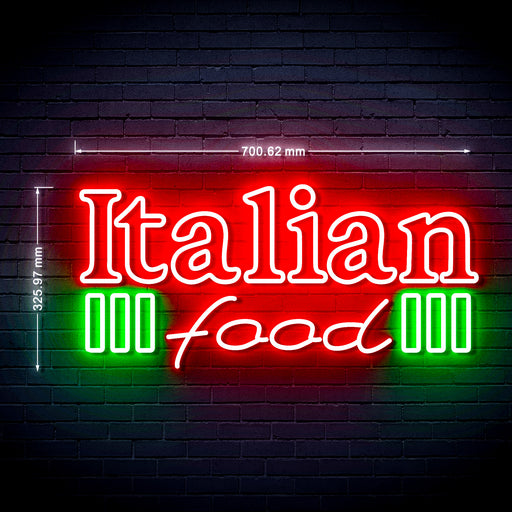 Restaurant Italian Food Ultra-Bright LED Neon Sign w/ Remote - Way Up Gifts