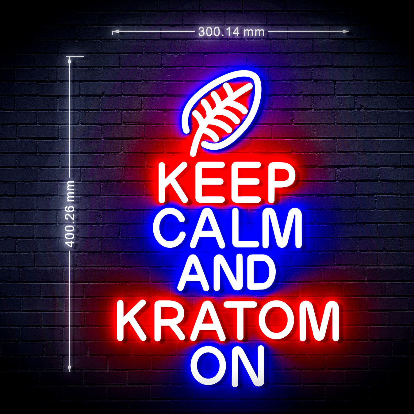 Keep Calm Kratom On Flex Silicone LED Neon Sign - Way Up Gifts