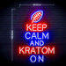 Keep Calm Kratom On Ultra-Bright LED Neon Sign - Way Up Gifts