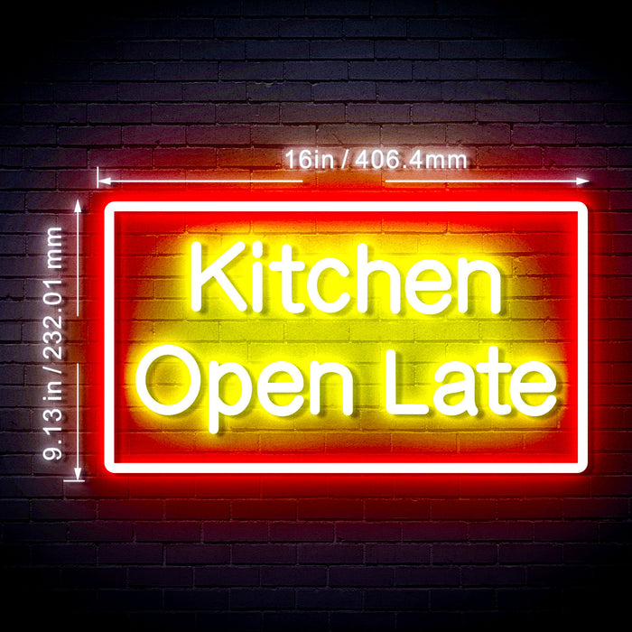 Restaurant Bar Kitchen Open Late Flex Silicone LED Neon Sign - Way Up Gifts