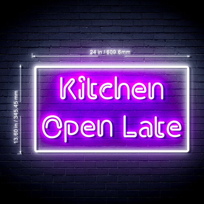 Restaurant Bar Kitchen Open Late Ultra-Bright LED Neon Sign - Way Up Gifts