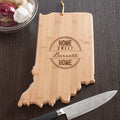 Indiana State Shaped Cutting Board - Personalized Kitchen Gift Idea - LED Gift Works