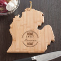 Michigan State Shaped Cutting Board - Personalized Engraved Kitchen Gift - LED Gift Works