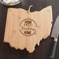 Ohio State Cutting Board - Engraved State Shaped Kitchen Cutting Board - LED Gift Works