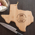 Texas State Shaped Cutting Board - Personalized Engraved Texas Kitchen Gift - LED Gift Works