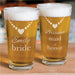 Engraved Bridal Party Beer Glass - Personalized Wedding Drinkware - Way Up Gifts
