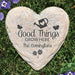 Good Things Grow Here Heart Garden Stone - Realistic Resin Design - Way Up Gifts