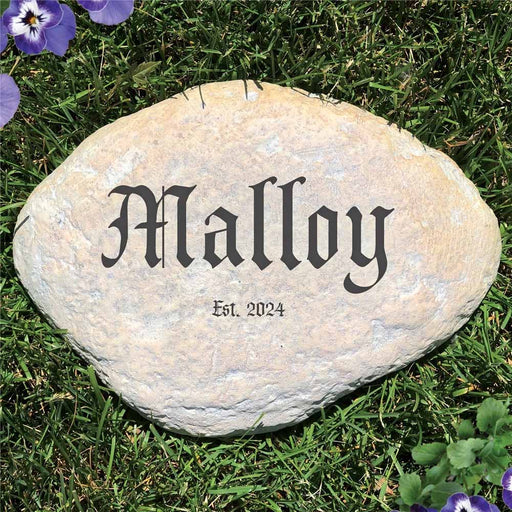 Family Established Year Garden Stone - Realistic Resin Design with Hide a Key - Way Up Gifts