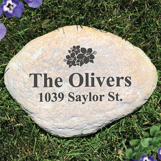 Family Address Personalized Garden Stone - Realistic Resin Design with Hide a Key - Way Up Gifts