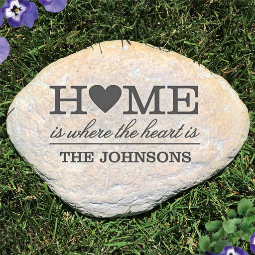 Home Is Where the Heart Is Garden Stone - Realistic Resin Design - Way Up Gifts
