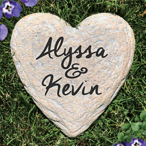Couples Names Garden Stone - Realistic Resin Design - Way Up Gifts