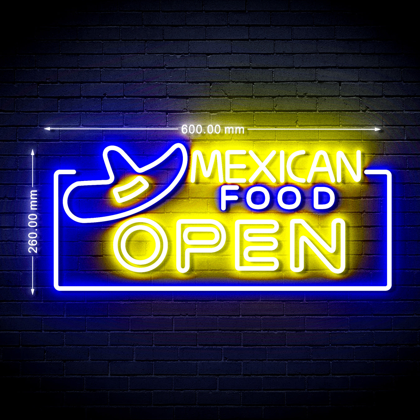 Restaurant Mexican Food Open Ultra-Bright LED Neon Sign - Way Up Gifts