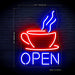 Open Coffee Cup Ultra-Bright LED Sign with Remote (Neon-Style, LED Technology) - Way Up Gifts