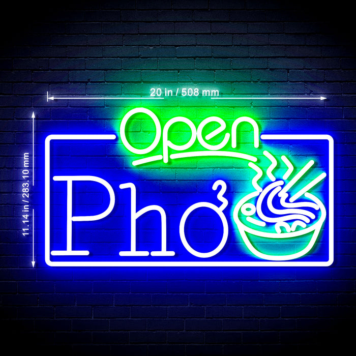 Open Pho Vietnam Noodles Ultra-Bright LED Neon Sign - Way Up Gifts