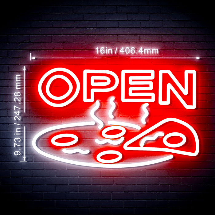 Pizza Open Silicone LED Neon Sign