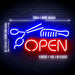 Scissors Comb Open Salon Barber Hair Cuts Flex Silicone LED Neon Sign - Way Up Gifts