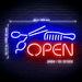 Scissors Comb Open Salon Barber Hair Cuts Ultra-Bright LED Neon Sign w/ Remote - Way Up Gifts