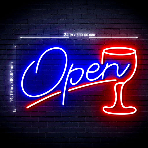 Open Wine Bar Ultra-Bright LED Neon Sign - Way Up Gifts