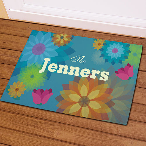 Spring Personalized Doormat - Custom Seasonal Welcome Mat - Way Up Gifts