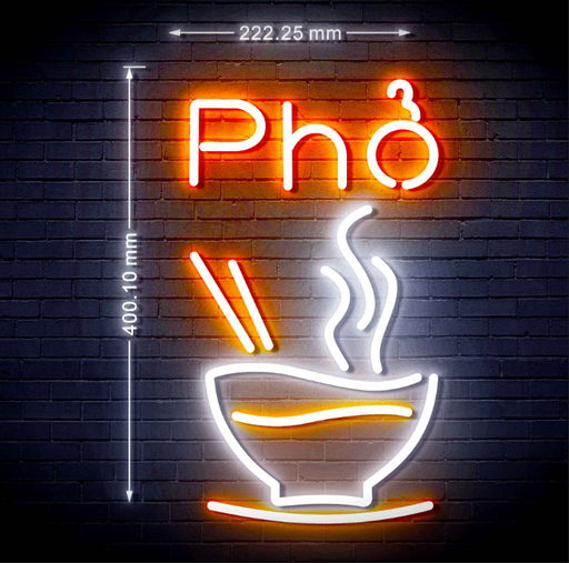 Vertical Vietnamese Noodles Pho Flex Silicone LED Neon Sign - Way Up Gifts