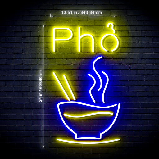 Vertical Vietnamese Noodles Pho Ultra-Bright LED Neon Sign w/ Remote - Way Up Gifts