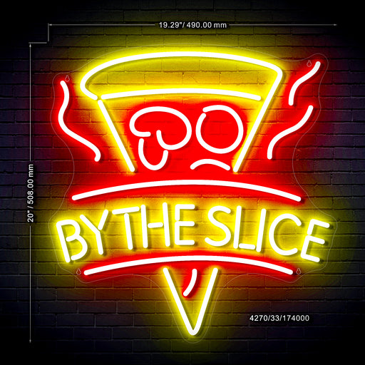 Pizza by the Slice Ultra-Bright LED Sign with Remote (Neon-Style, LED Technology) - Way Up Gifts