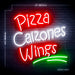 Pizza Calzones Wings Ultra-Bright LED Neon Sign w/ Remote - Way Up Gifts