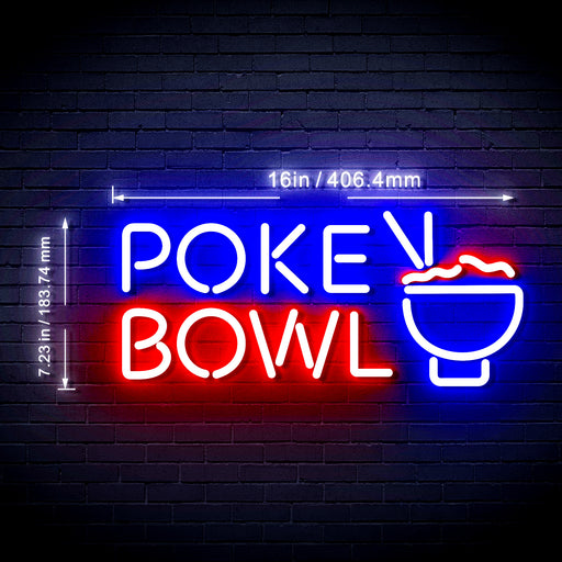 Hawaiian Poke Bowl Flex Silicone LED Neon Sign - Way Up Gifts