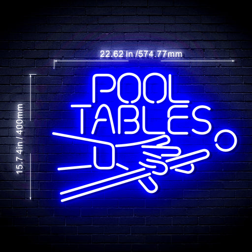 Pool Tables Bar Ultra-Bright LED Neon Sign w/ Remote - Way Up Gifts