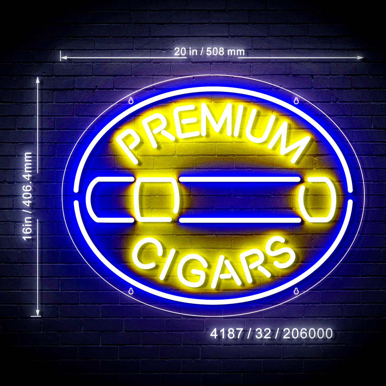 Premium Cigars Ultra-Bright LED Sign with Remote (Neon-Style, LED Technology) - Way Up Gifts
