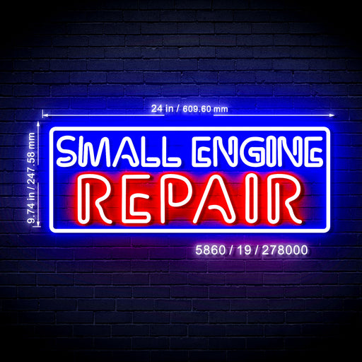 24" Small Engine Repair Ultra-Bright LED Neon Sign w/ Remote - Way Up Gifts