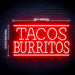 Mexican Tacos Burritos Ultra-Bright LED Sign with Remote (Neon-Style, LED Technology) - Way Up Gifts