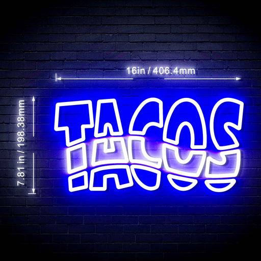 Mexican Restaurant Tacos Flex Silicone LED Neon Sign - Way Up Gifts