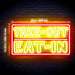 Restaurant Diner Take Out Eat In Ultra-Bright LED Neon Sign - Way Up Gifts