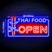 Open Restaurant Thai Food Ultra-Bright LED Neon Sign w/ Remote - Way Up Gifts