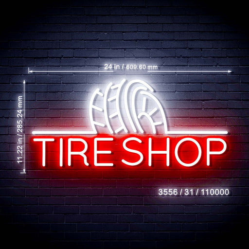 Auto Repair Car Tire Shop v1 Ultra-Bright LED Neon Sign w/ Remote - Way Up Gifts